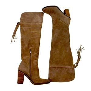 Franco Sarto Ellyn Suede Leather Over-the-Knee Boots Size 8